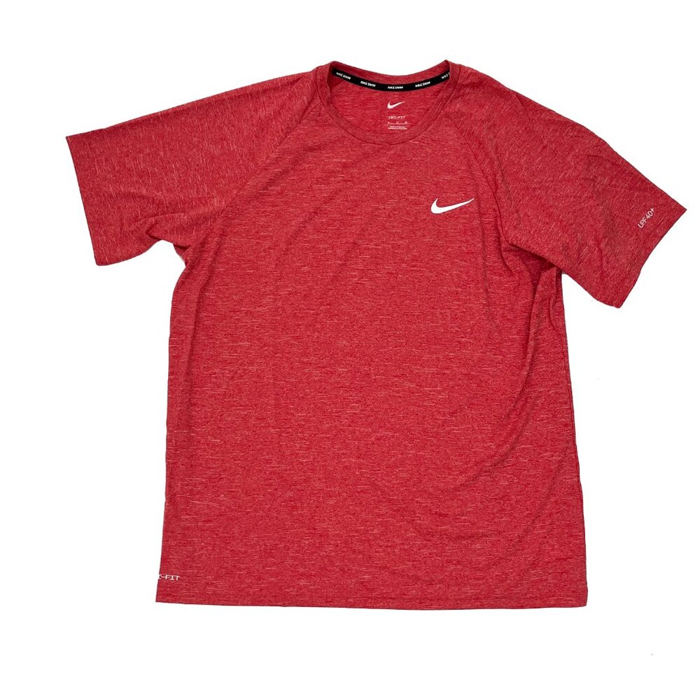 NEW Nike Swim Hydroguard T Shirt UPF 40+ Dri Fit Red Mens XL X-Large